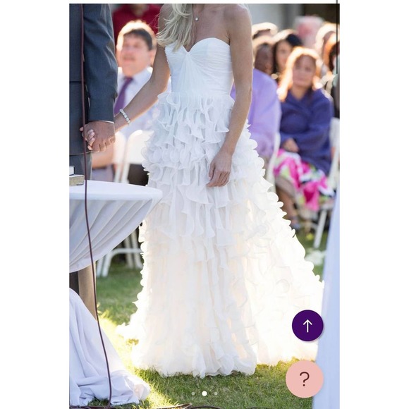 Ivy & Aster Gardenia White, Ivory Ruffle Blossom Wedding Dress size 8 Orig.$3000 - Picture 10 of 10